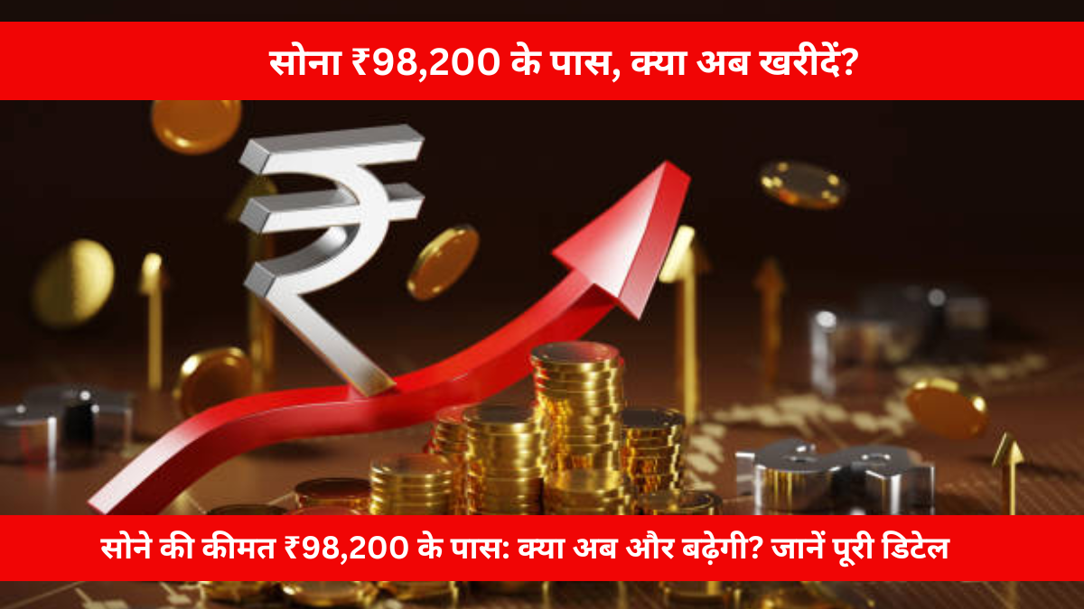 सोने की कीमत ₹98,200 के पास पहुंची, RBI और ग्लोबल मार्केट का प्रभाव।