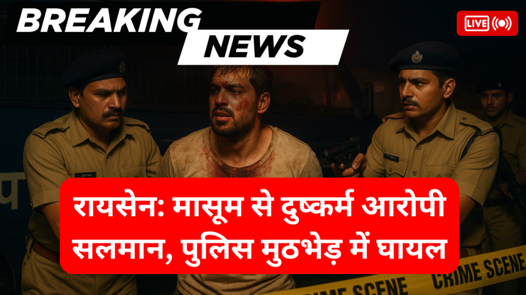 रायसेन: मासूम से दुष्कर्म आरोपी सलमान, पुलिस मुठभेड़ में घायल