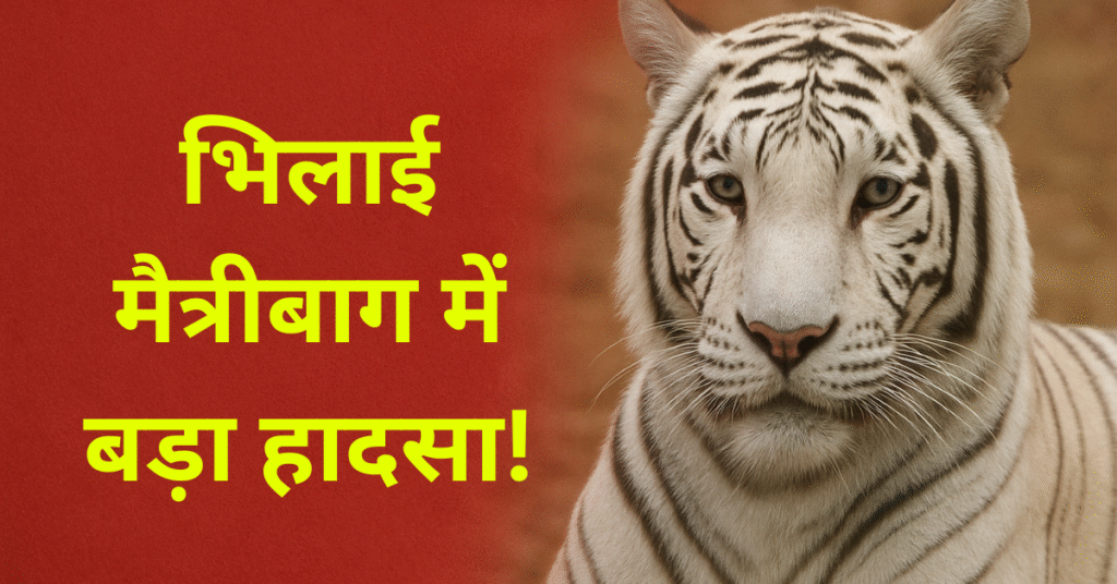 Bhilai News - भिलाई मैत्रीबाग में बड़ा हादसा! अचानक नहीं रही व्हाइट टाइगर ‘जया’