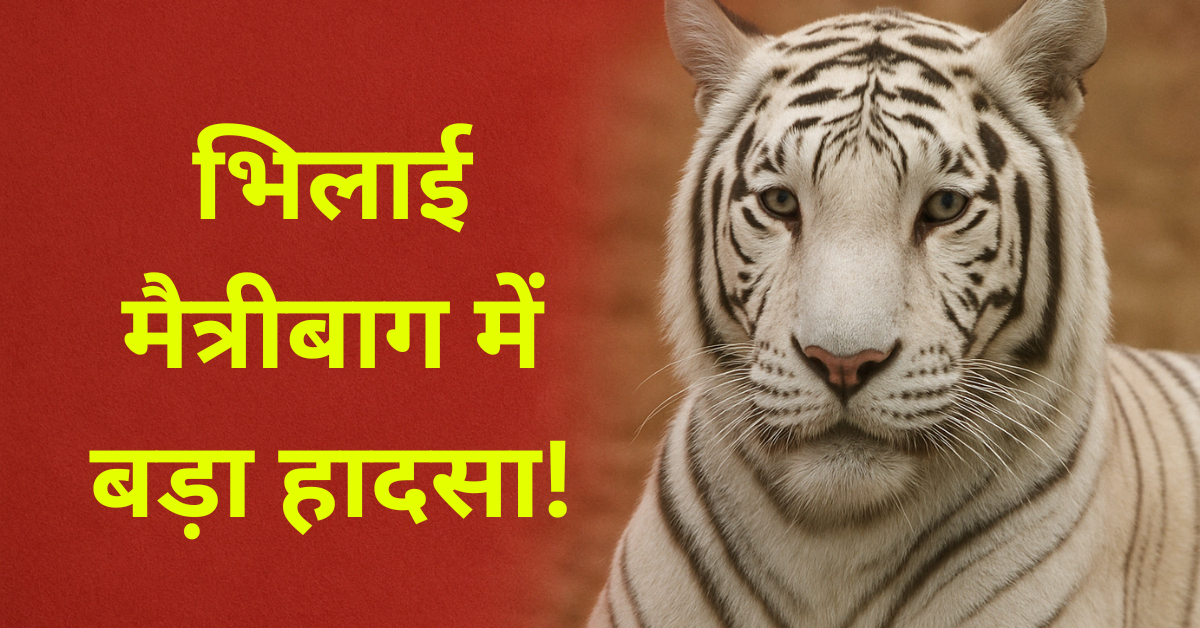 Bhilai News - भिलाई मैत्रीबाग में बड़ा हादसा! अचानक नहीं रही व्हाइट टाइगर ‘जया’