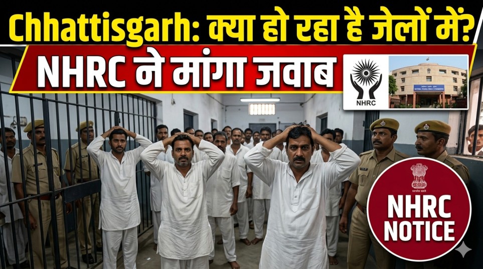 Chhattisgarh: जेलों में 285 मौतें और रोपवे हादसे पर NHRC सख्त, 15 दिन में मांगा जवाब