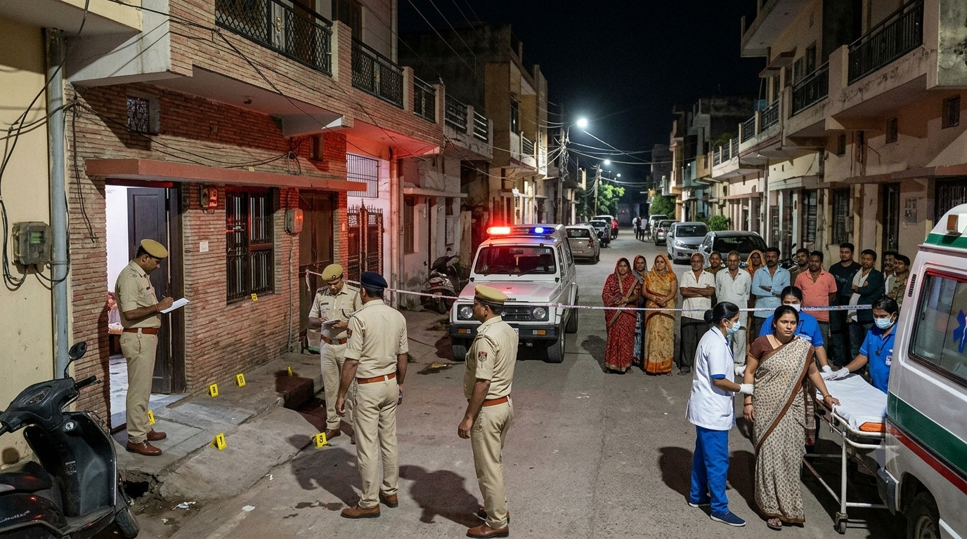 ग्वालियर में फायरिंग के बाद पुलिस जांच